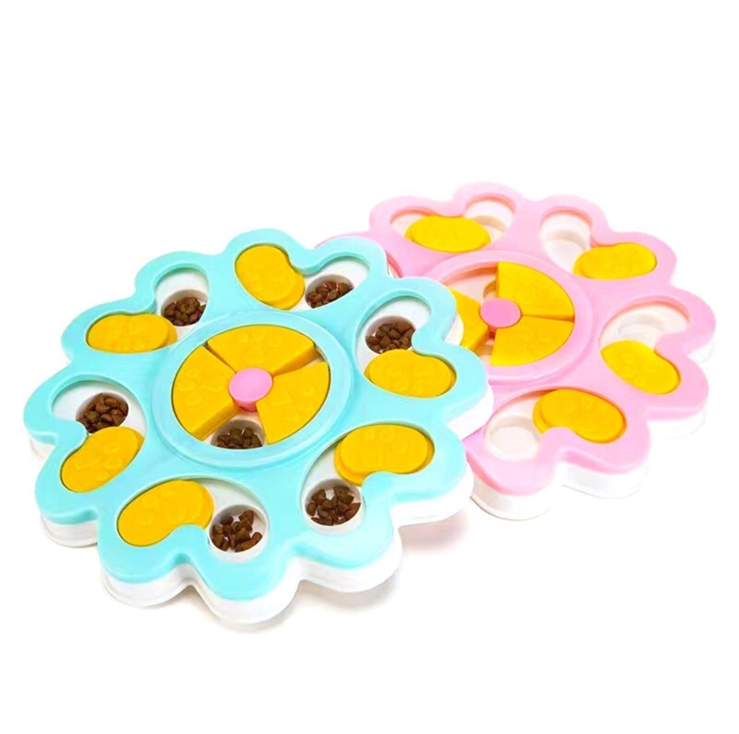 Round Pet Puzzle Toy for Slow Eating and Mental Stimulation - {{product.type}} - PawPawUp
