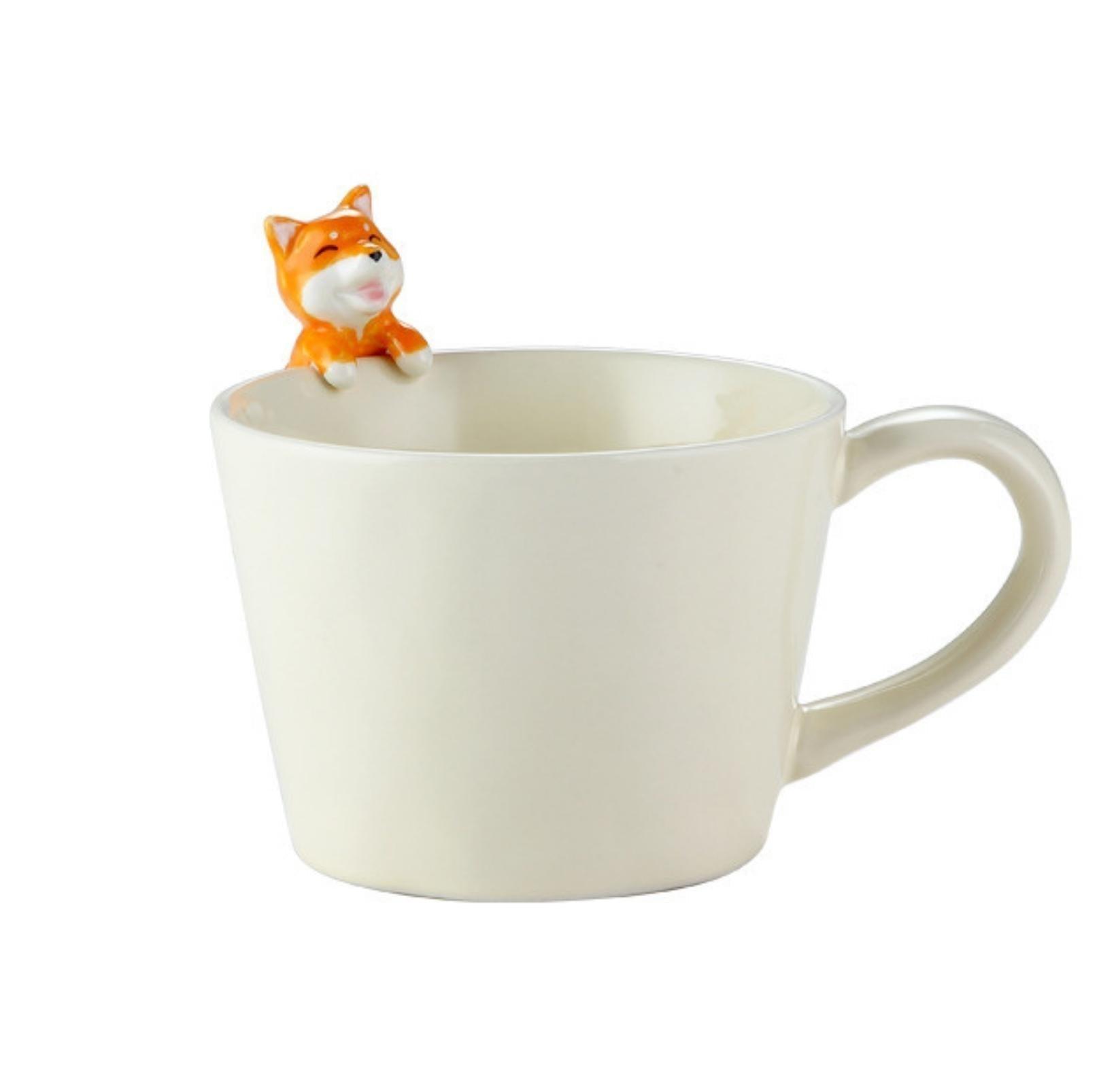 3D Cat And Dog Design Ceramic Mugs (Spoon not included) - {{product.type}} - PawPawUp