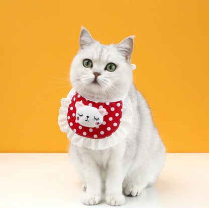 Cute Adjustable Cotton Pet Bibs In Multiple Designs - {{product.type}} - PawPawUp