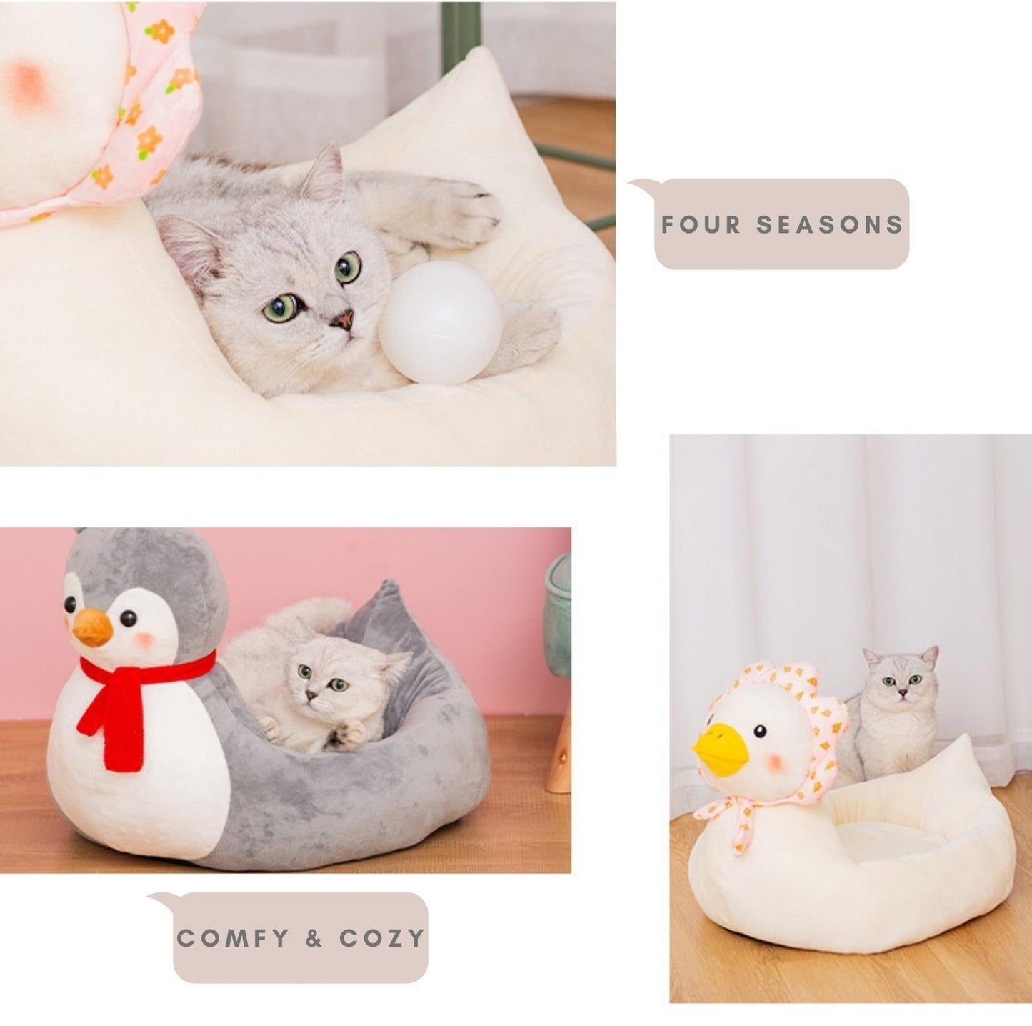 Cute Animal Collection Cat Bed Dog Bed - {{product.type}} - PawPawUp