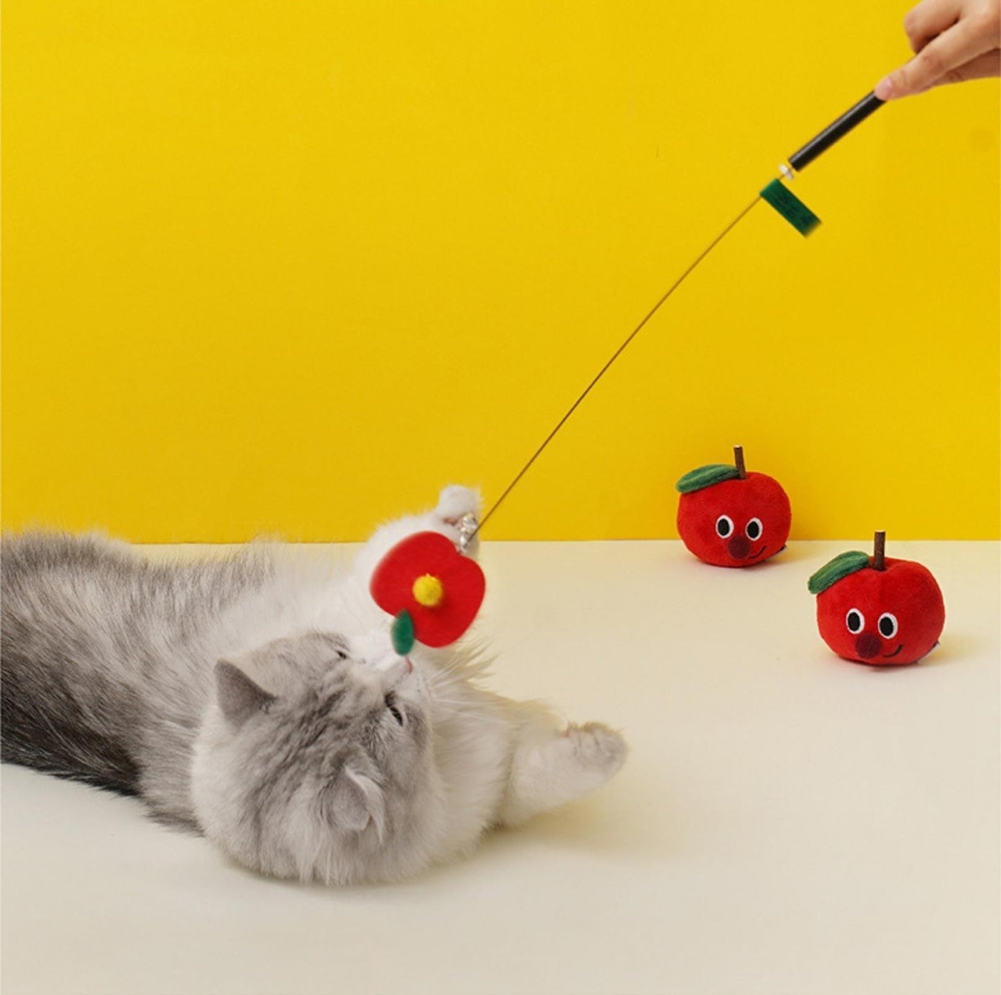 ZeZe Cute Felt Wool Cat Stick Cat Toys - {{product.type}} - PawPawUp