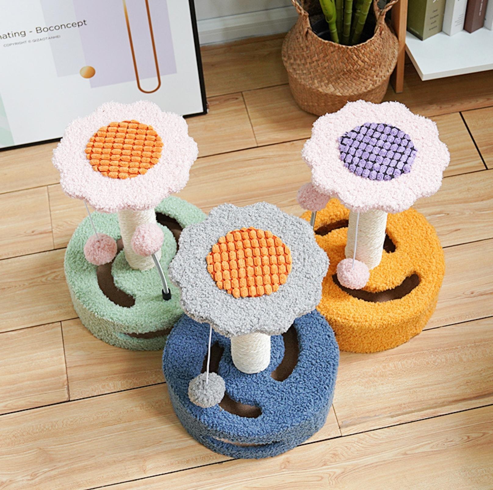 Sunflower Style Small Cat Tree with Scratching Post - {{product.type}} - PawPawUp