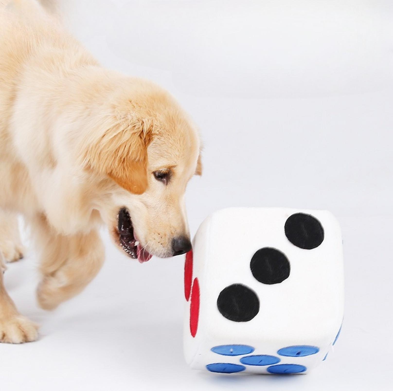 Dice Style Plush Pet Snuffling Toy Dog Intelligence and Slow-Eating Training Toy - {{product.type}} - PawPawUp