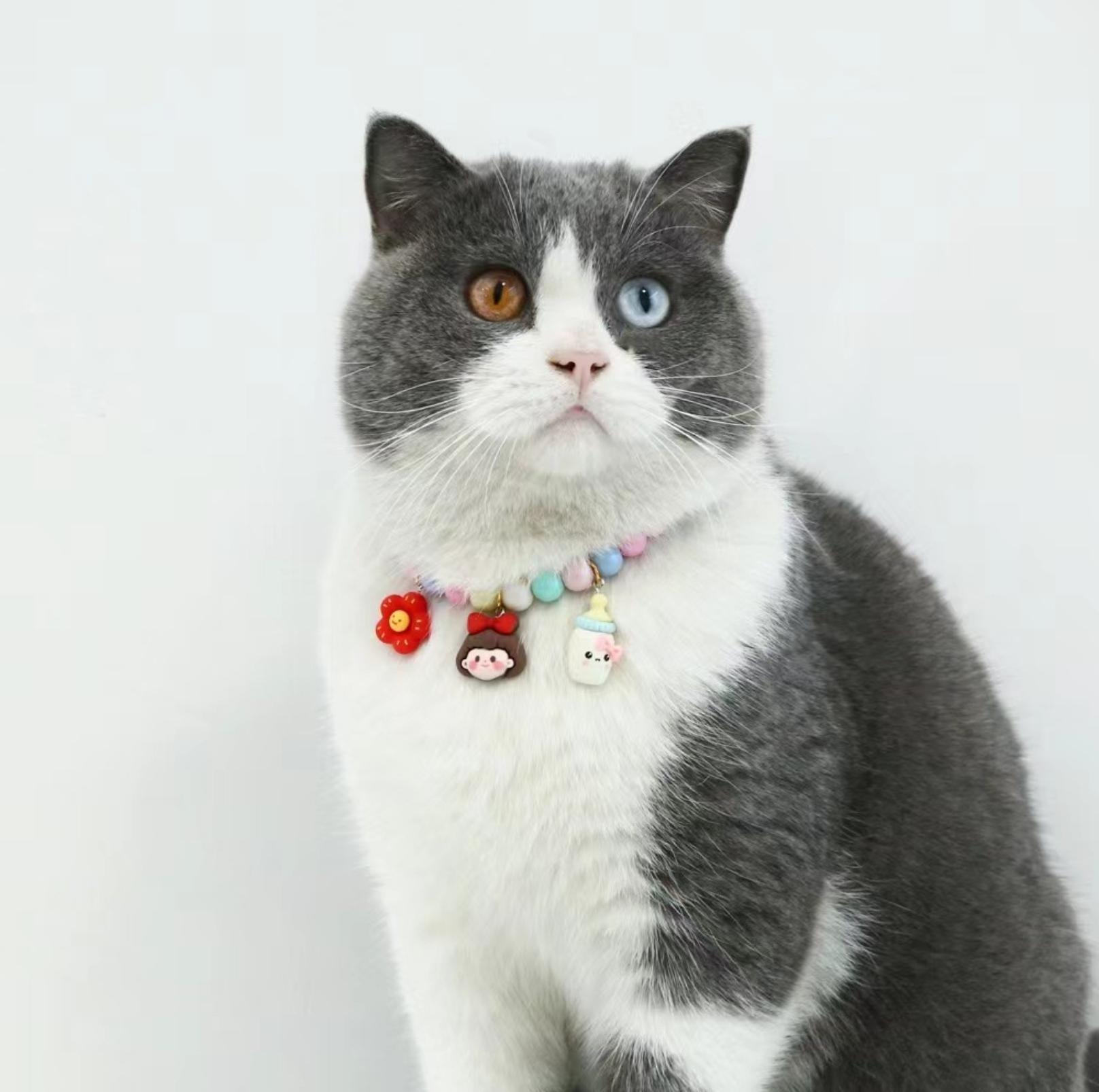 Dreamy Macaron Adjustable Cartoon Pendant Pet Collar - {{product.type}} - PawPawUp