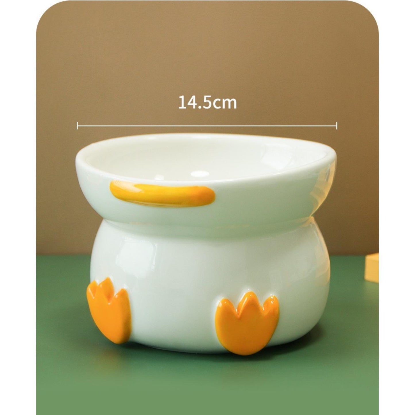 Duck-Shaped Elevated Ceramic Cat Bowls Small Dog Bowls - {{product.type}} - PawPawUp