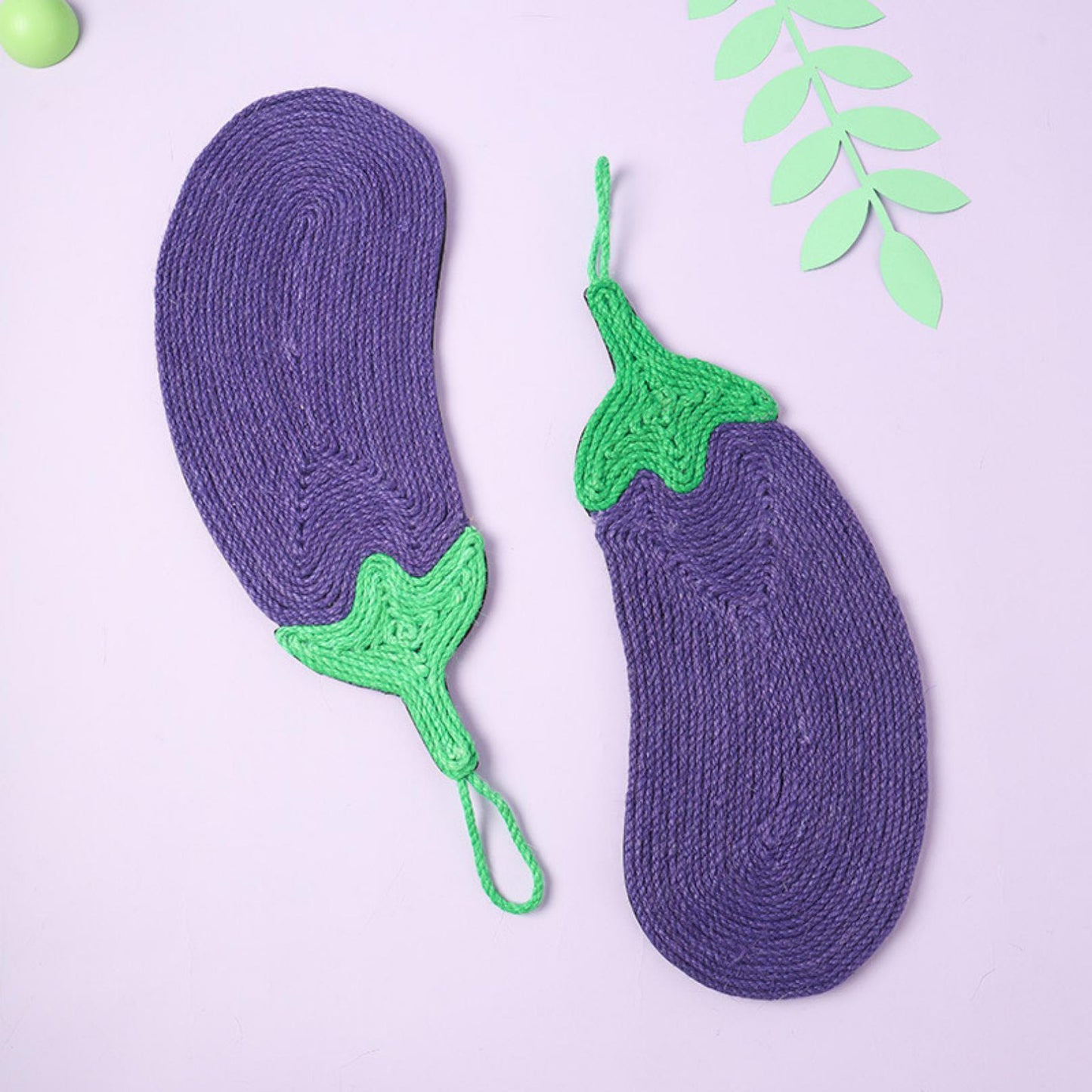 Eggplant shaped Sisal Rope Scratching Mat Cat Scratcher - {{product.type}} - PawPawUp