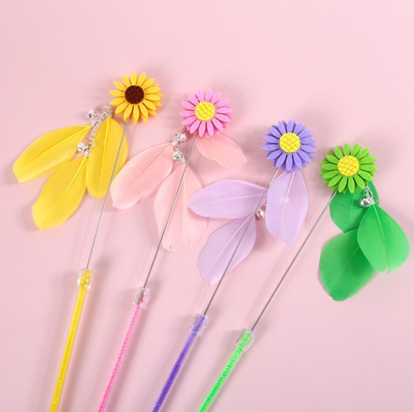 Fairy Daisy Felt Cat Stick Cat Toys - {{product.type}} - PawPawUp