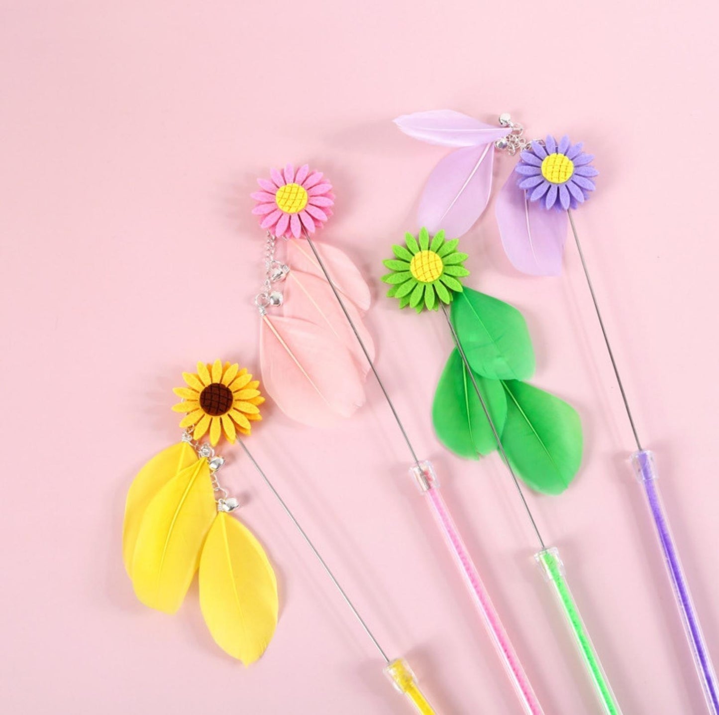 Fairy Daisy Felt Cat Stick Cat Toys - {{product.type}} - PawPawUp