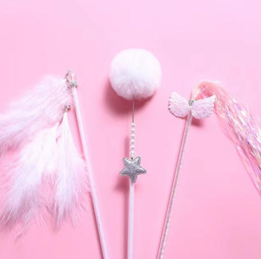 Fairy Feather Tassel Teaser Set (3-piece set ) Cat Stick Set Cat Toys - {{product.type}} - PawPawUp