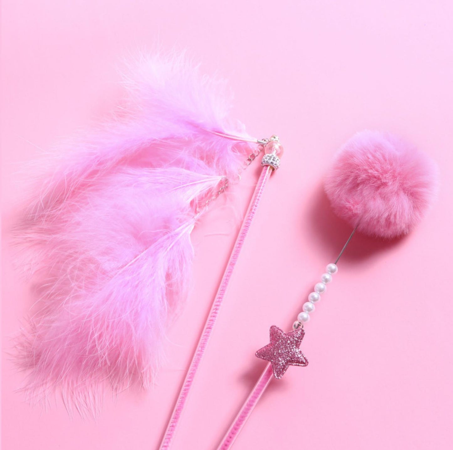 Fairy Feather Tassel Teaser Set (3-piece set ) Cat Stick Set Cat Toys - {{product.type}} - PawPawUp