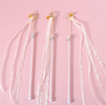 Fairy Ribbon Cat Wand Toy with Bell and Rhinestone - {{product.type}} - PawPawUp