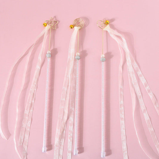 Fairy Ribbon Cat Wand Toy with Bell and Rhinestone - {{product.type}} - PawPawUp
