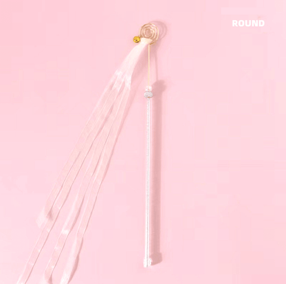 Fairy Ribbon Cat Wand Toy with Bell and Rhinestone - {{product.type}} - PawPawUp
