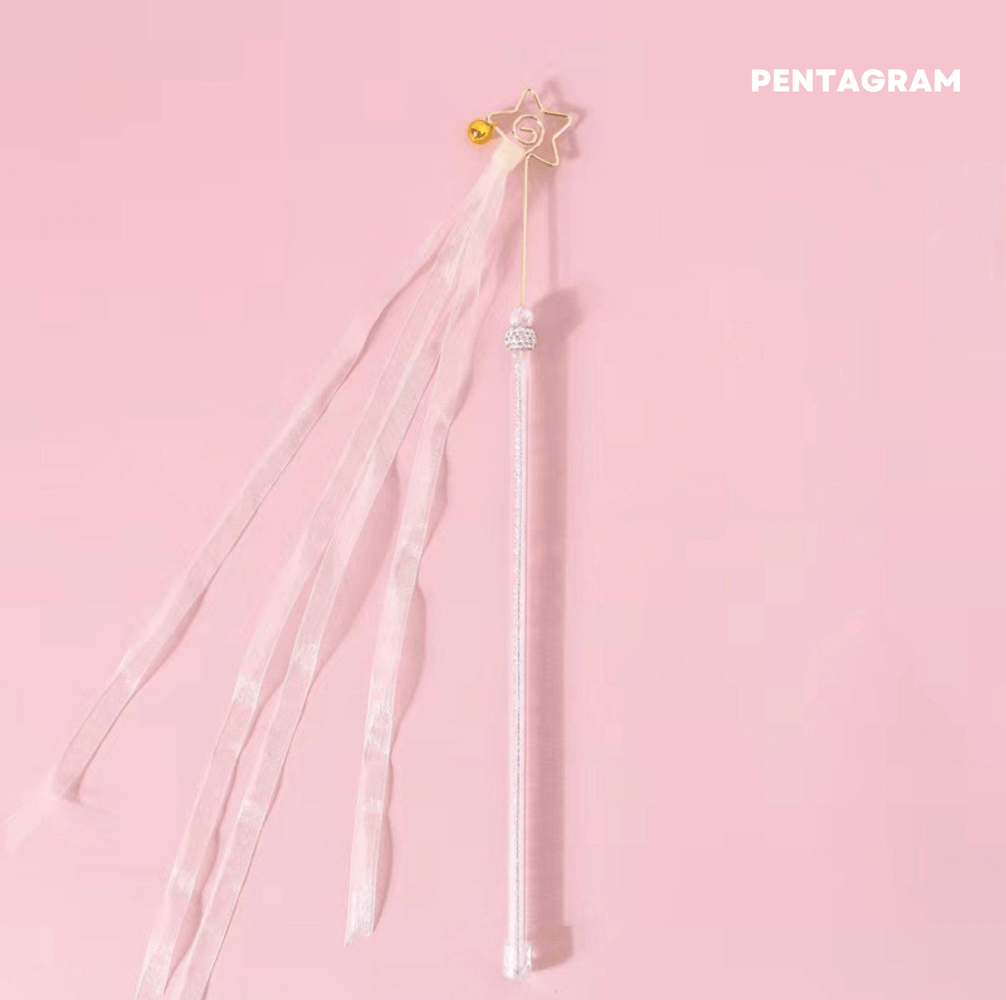 Fairy Ribbon Cat Wand Toy with Bell and Rhinestone - {{product.type}} - PawPawUp