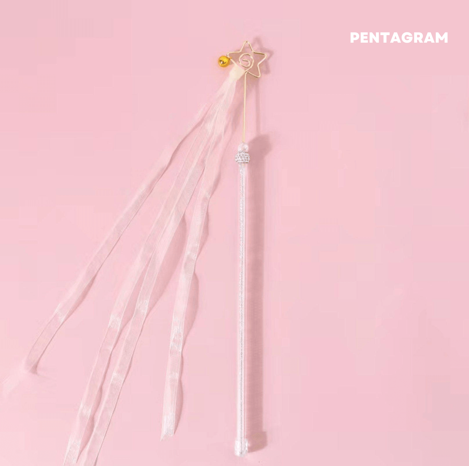 Fairy Ribbon Cat Wand Toy with Bell and Rhinestone - {{product.type}} - PawPawUp