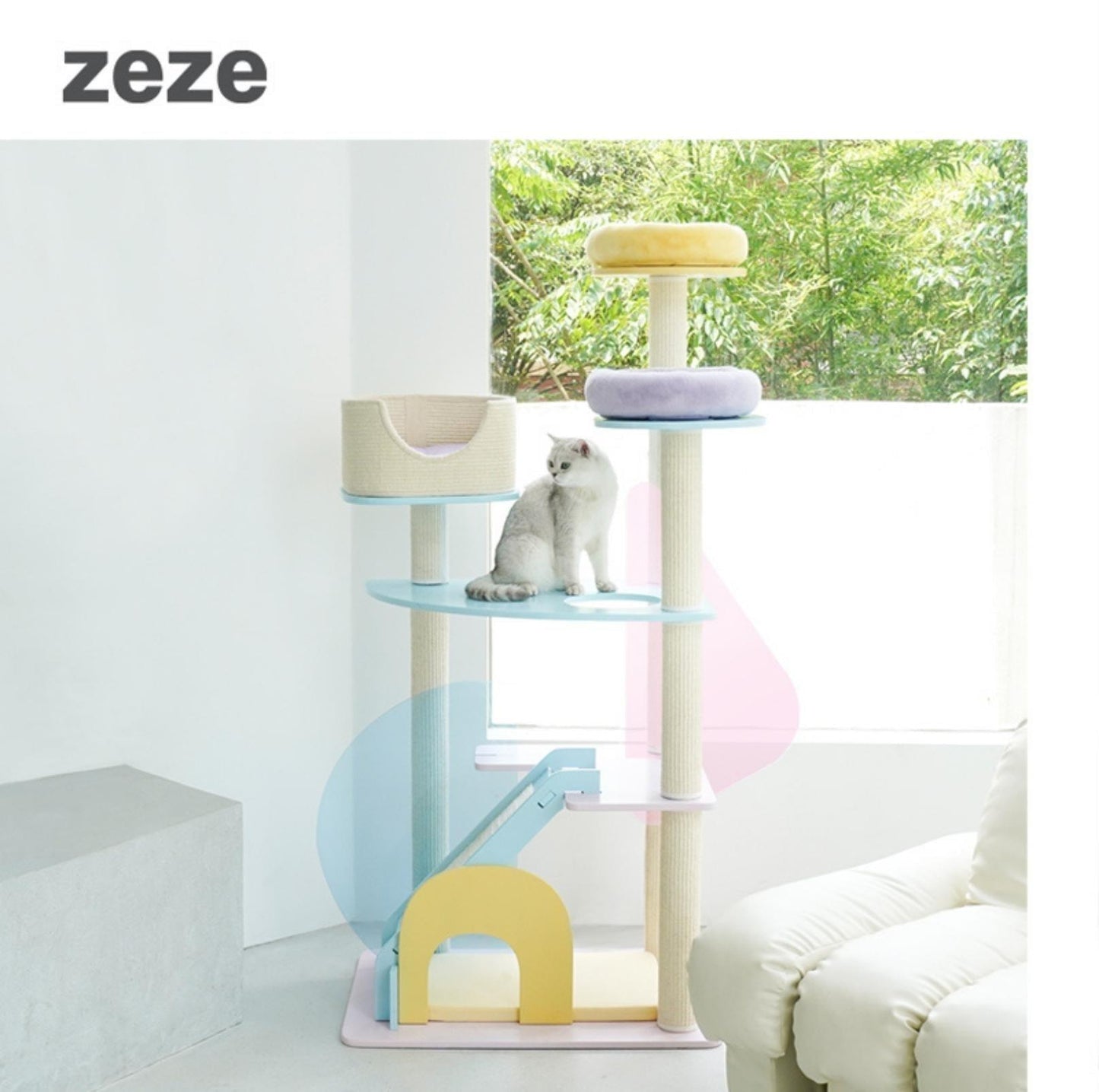 ZeZe Fantasy Macaroon 6 Levels Climbing Frame Extra Large Cat Tree - {{product.type}} - PawPawUp