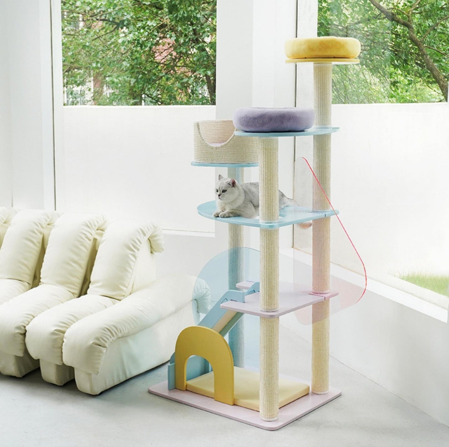 ZeZe Fantasy Macaroon 6 Levels Climbing Frame Extra Large Cat Tree - {{product.type}} - PawPawUp