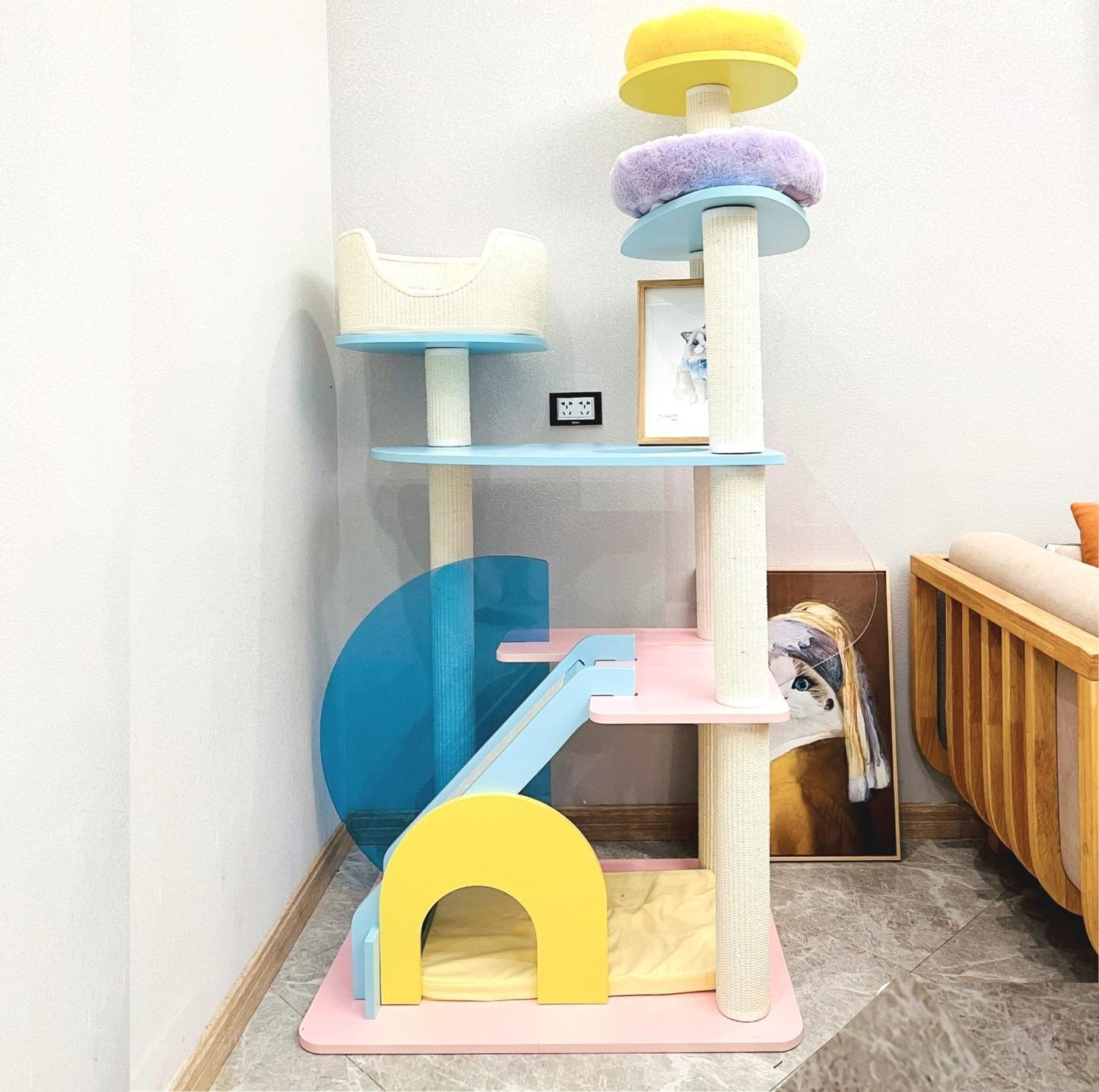 ZeZe Fantasy Macaroon 6 Levels Climbing Frame Extra Large Cat Tree - {{product.type}} - PawPawUp