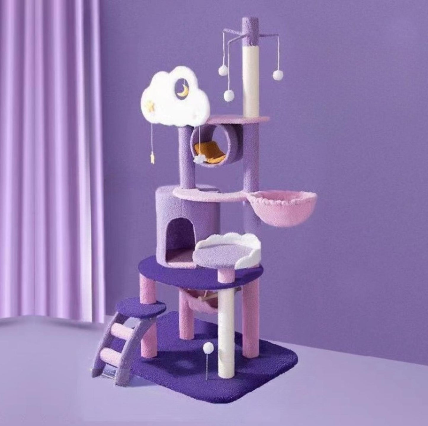 Fantasy Series Climbing Frame Cat Tree - Dreamland (Height 165cm) - {{product.type}} - PawPawUp