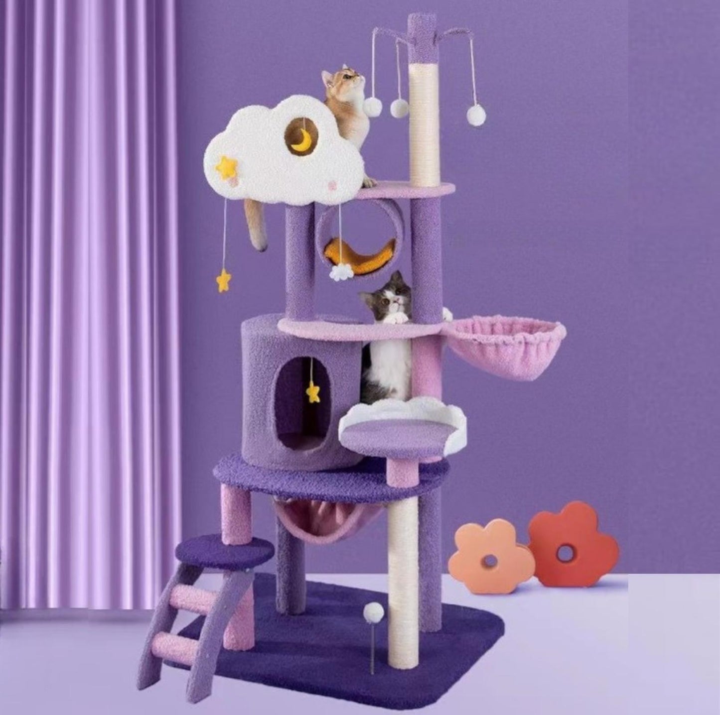 Fantasy Series Climbing Frame Cat Tree - Dreamland (Height 165cm) - {{product.type}} - PawPawUp