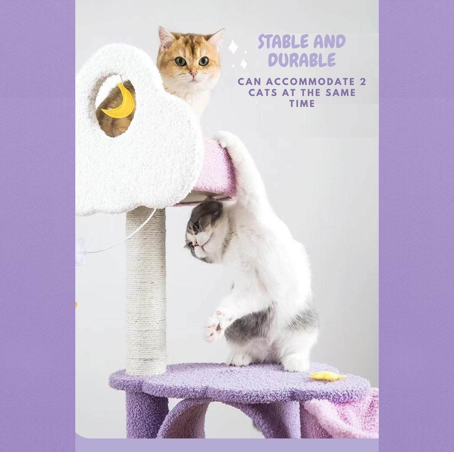 Fantasy Series Climbing Frame Cat Tree - Dreamland (Height 165cm) - {{product.type}} - PawPawUp