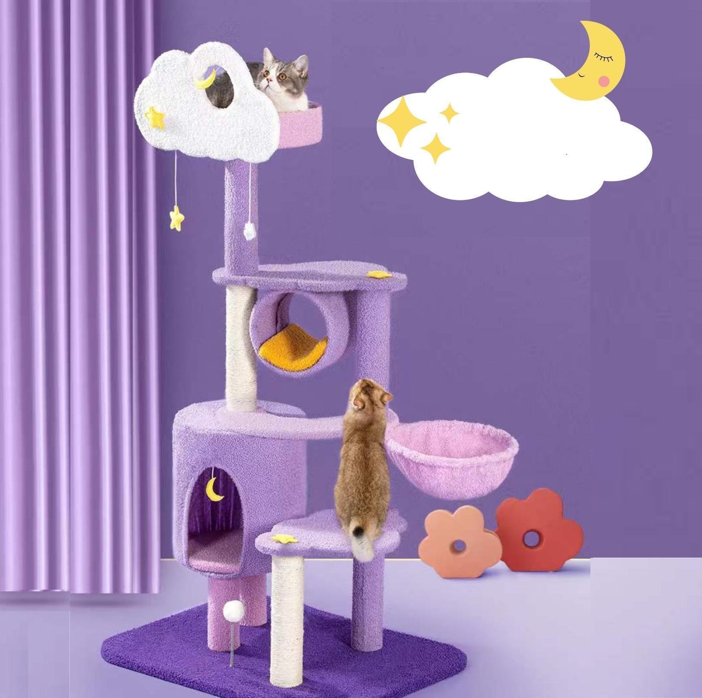 Fantasy Series Climbing Frame Cat Tree - Sparkling and cloudy - {{product.type}} - PawPawUp