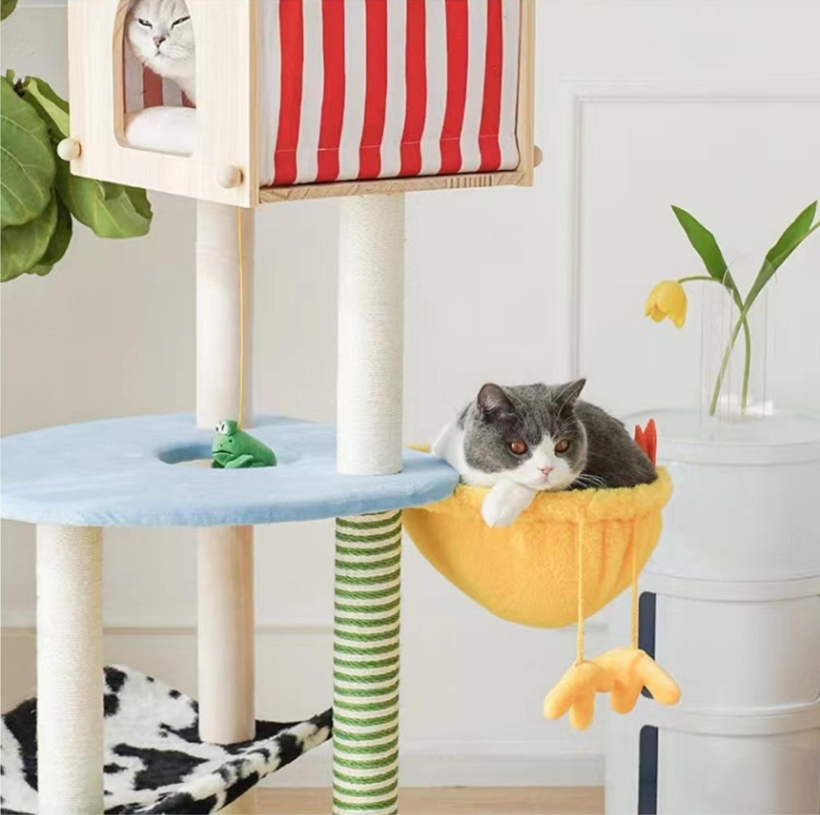 ZeZe Farm Vibe Cat Tree Climbing Frame With Scratching Posts - {{product.type}} - PawPawUp