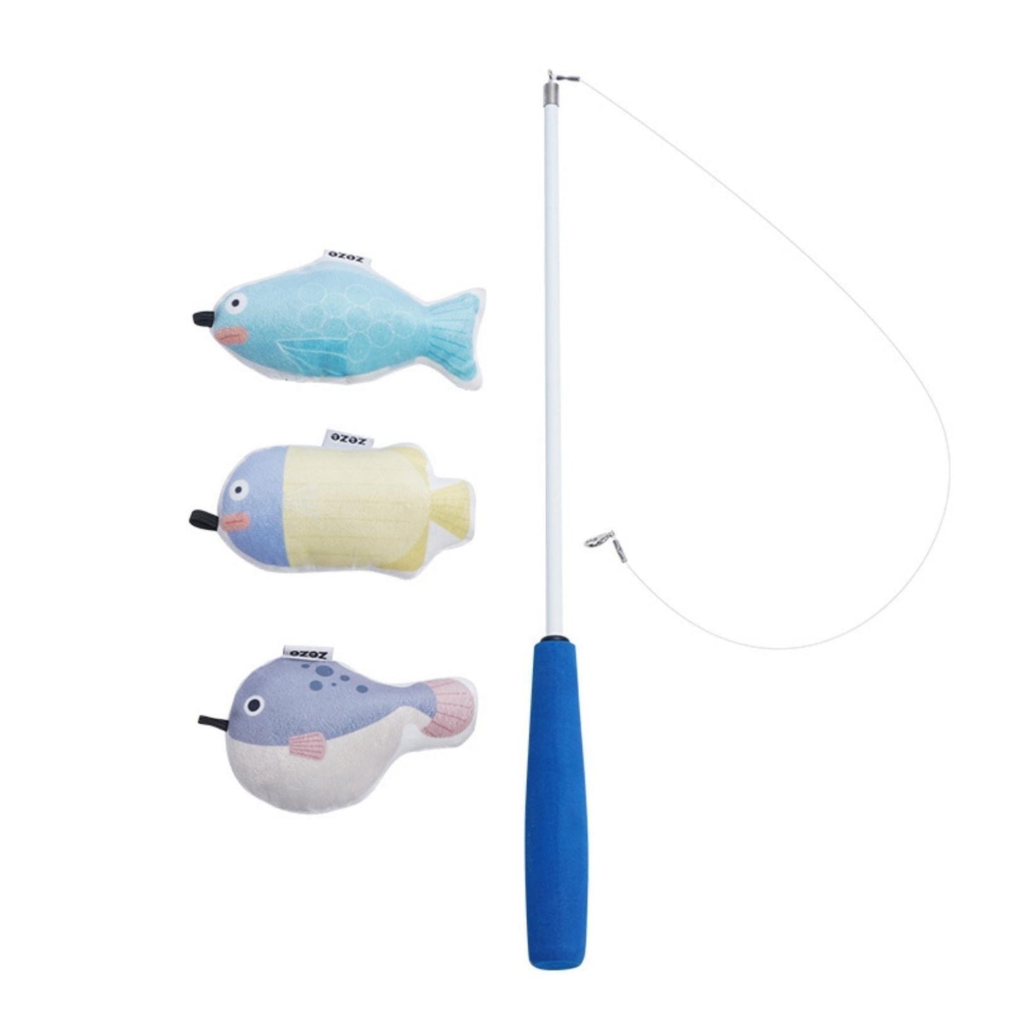 ZeZe "Fishing Your Cat" Telescopic Fishing Cat Stick Toys - {{product.type}} - PawPawUp