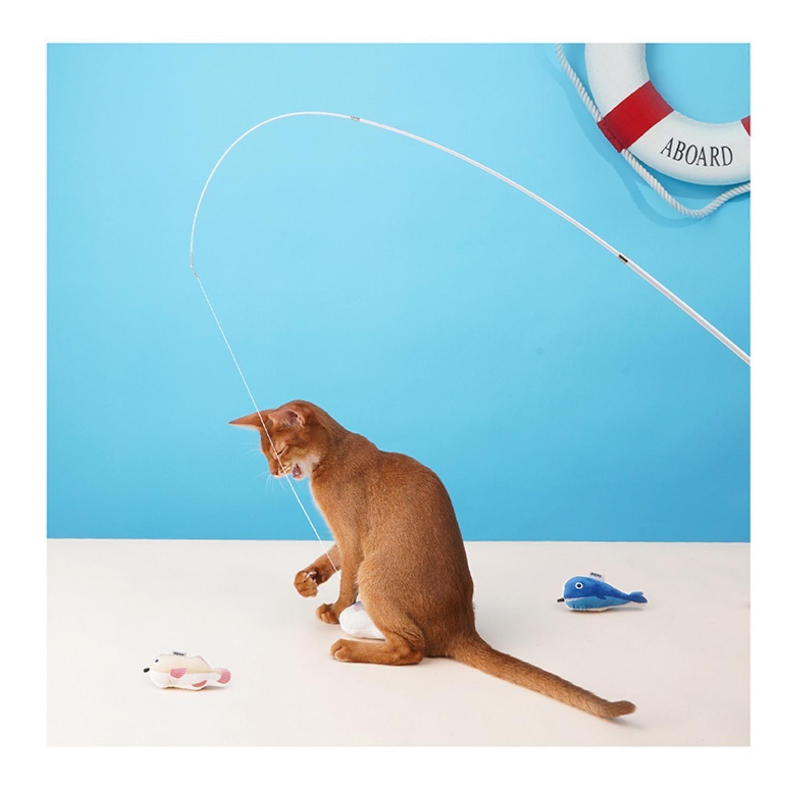 ZeZe Fishing Your Cat Telescopic Fishing Cat Stick Toy – PawPawUp