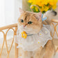 Floral Cat And Dog Necktie With Lace Bib Pet Accessories - {{product.type}} - PawPawUp