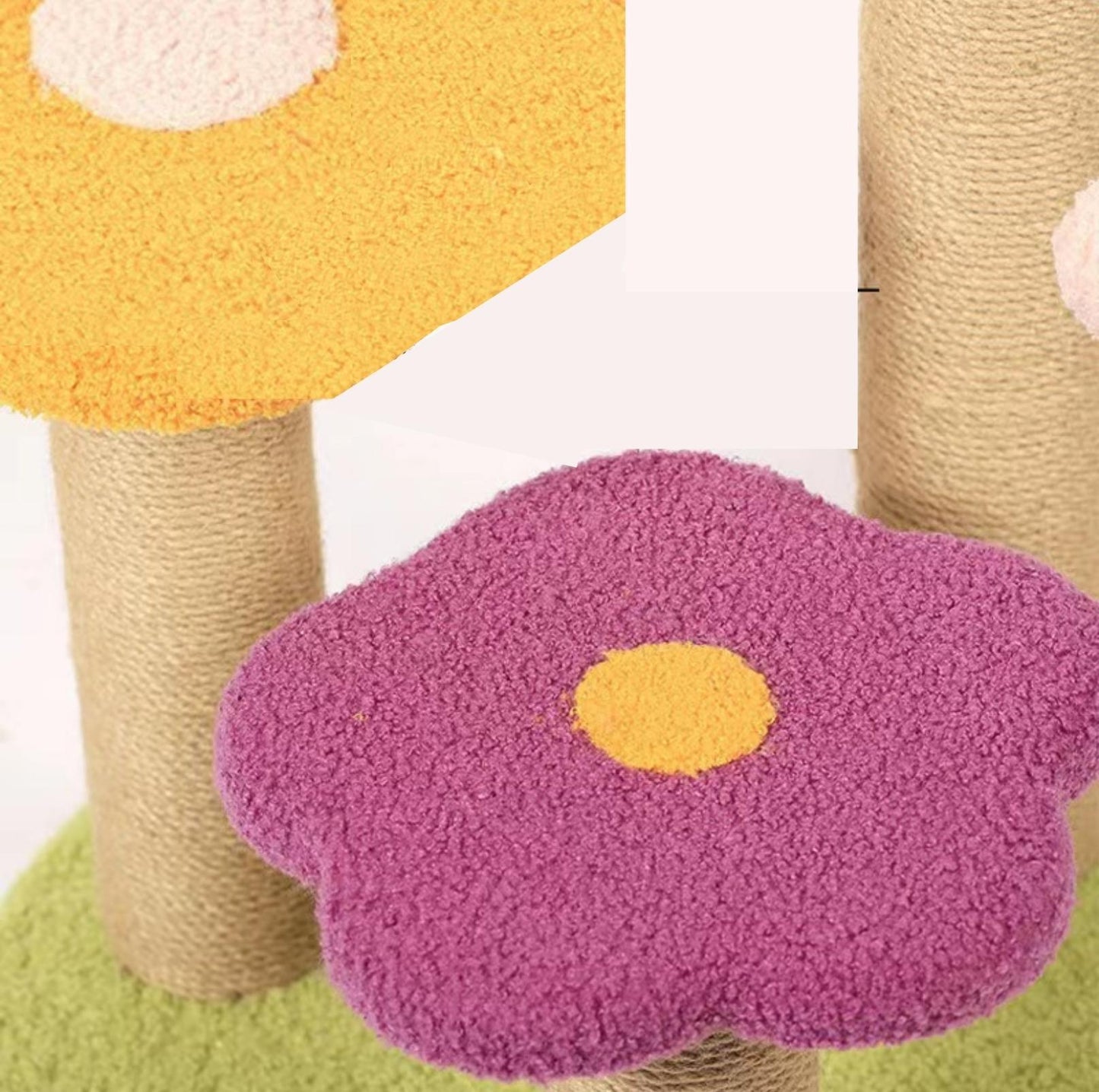 Flower Petal Cat Tree Multi-Platforms with Bed and Scratching Posts - {{product.type}} - PawPawUp