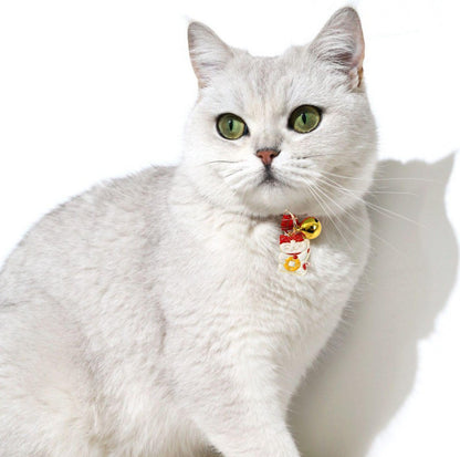 Fortune Cat Bell Pet Adjustable Collar - {{product.type}} - PawPawUp