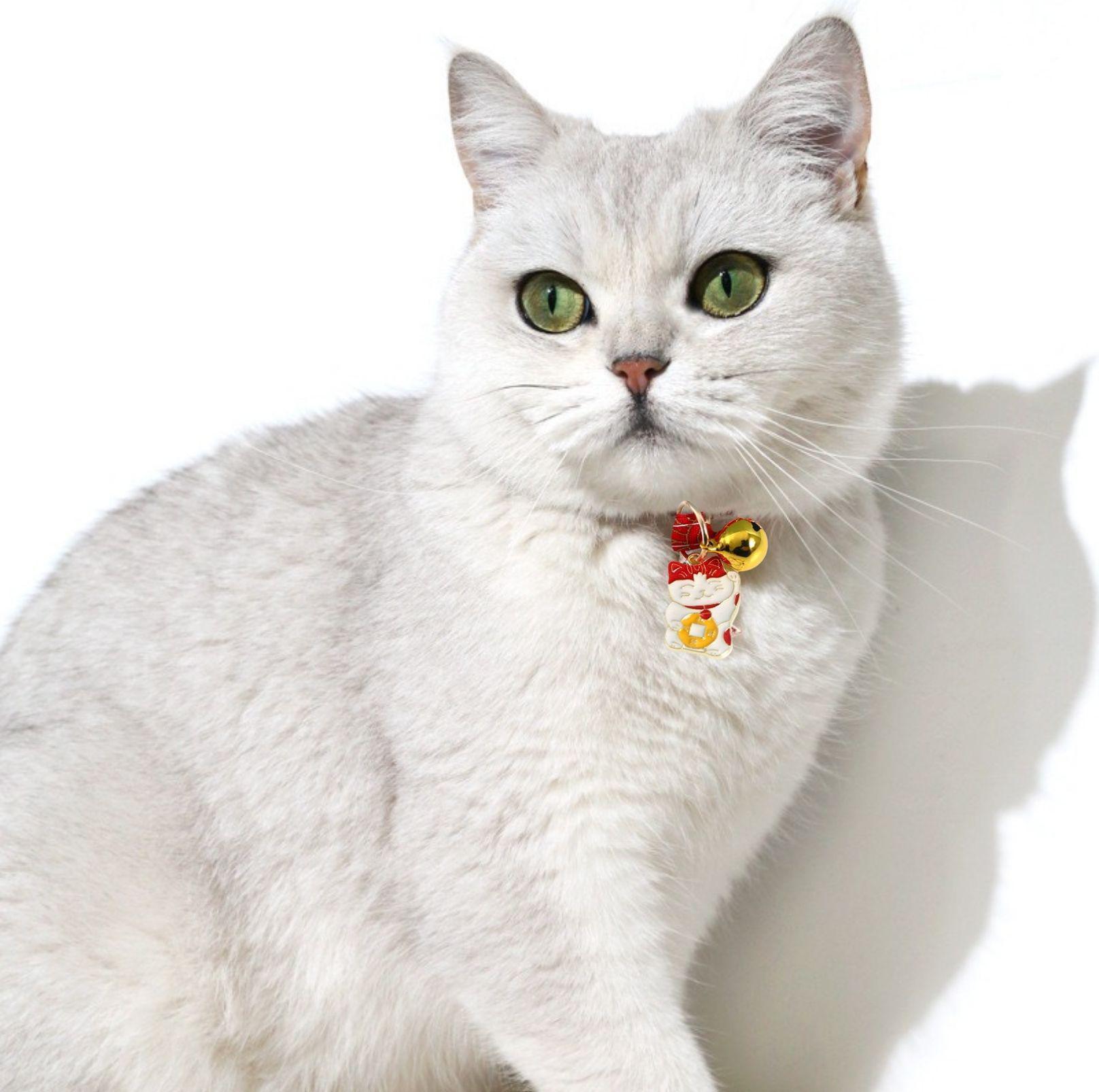 Fortune Cat Bell Pet Adjustable Collar - {{product.type}} - PawPawUp