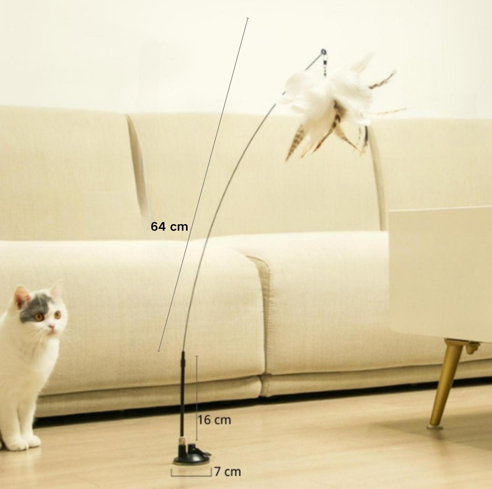 Free Your Hands: Extended Elastic Wire Cat Stick Teaser Cat Toys - {{product.type}} - PawPawUp