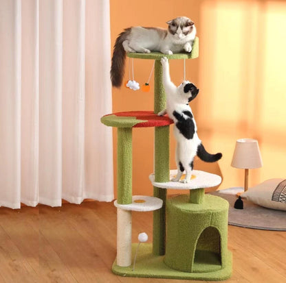 Fried Egg With Tomato Cat Tree Climbing Frame With Scratching Posts - {{product.type}} - PawPawUp