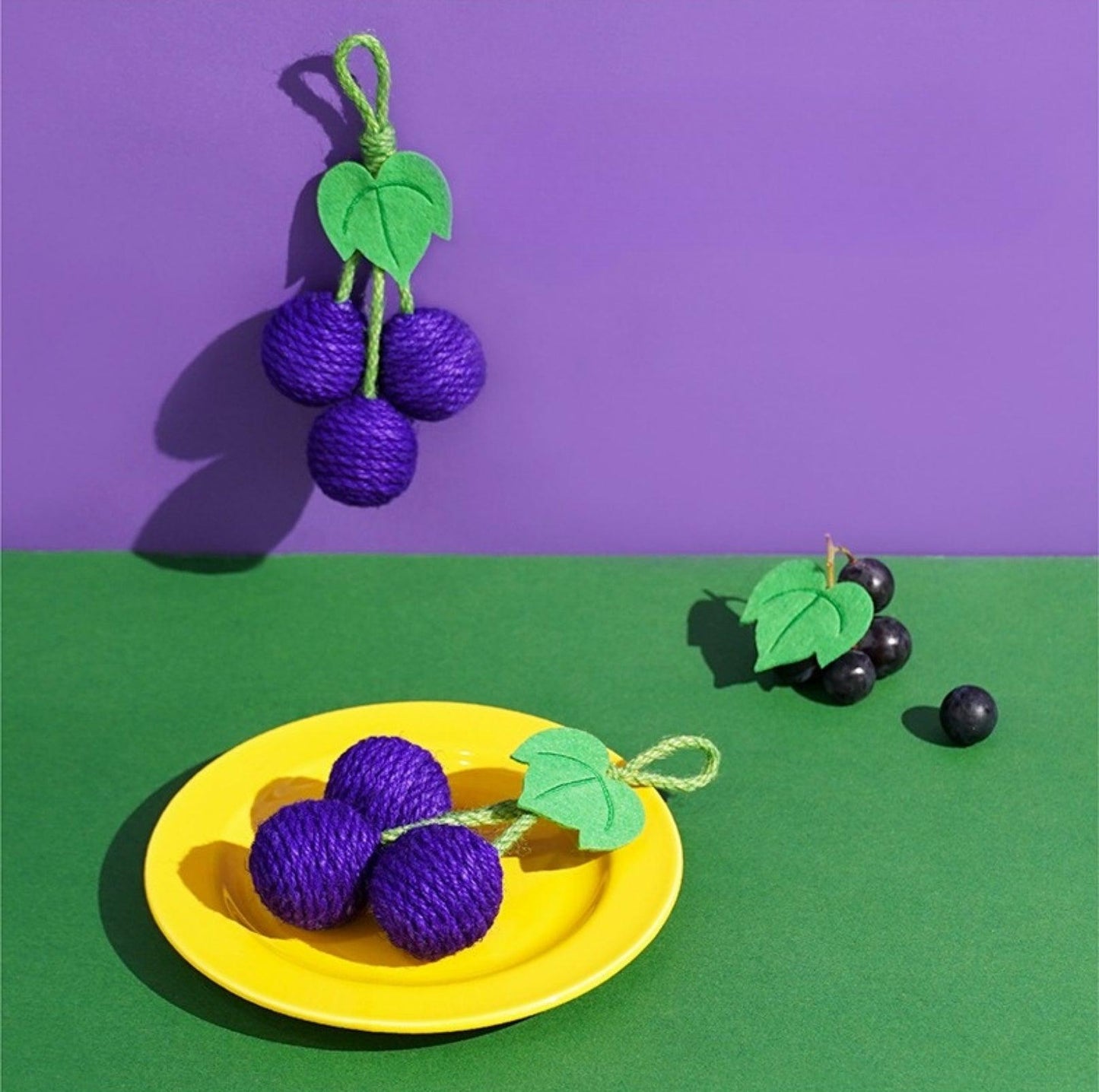 ZeZe "Fruit Party“ Hangable Natural Sisal Cat Toys Chasing And Chewing Balls - {{product.type}} - PawPawUp