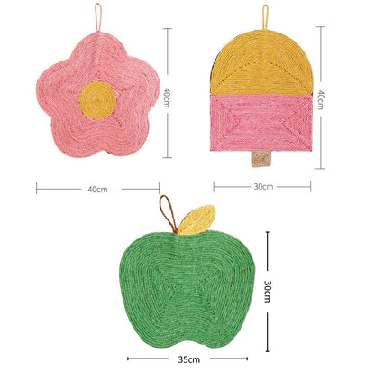 Hangable Sisal Cat Scratcher Cat Scratching Mat Toys - {{product.type}} - PawPawUp