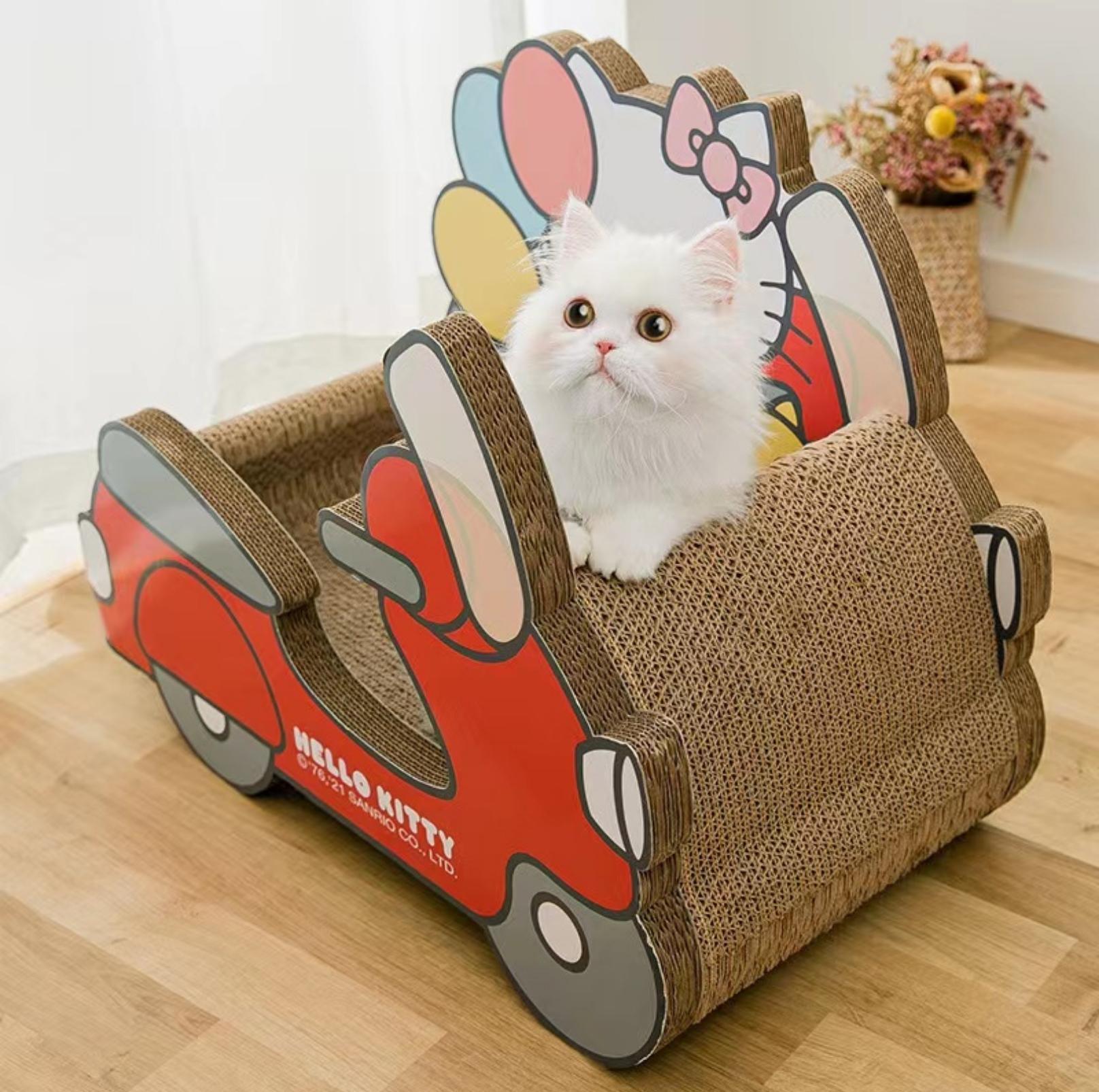 Hello Kitty Series Motorcycle Corrugated Paper Cat Scratcher - {{product.type}} - PawPawUp