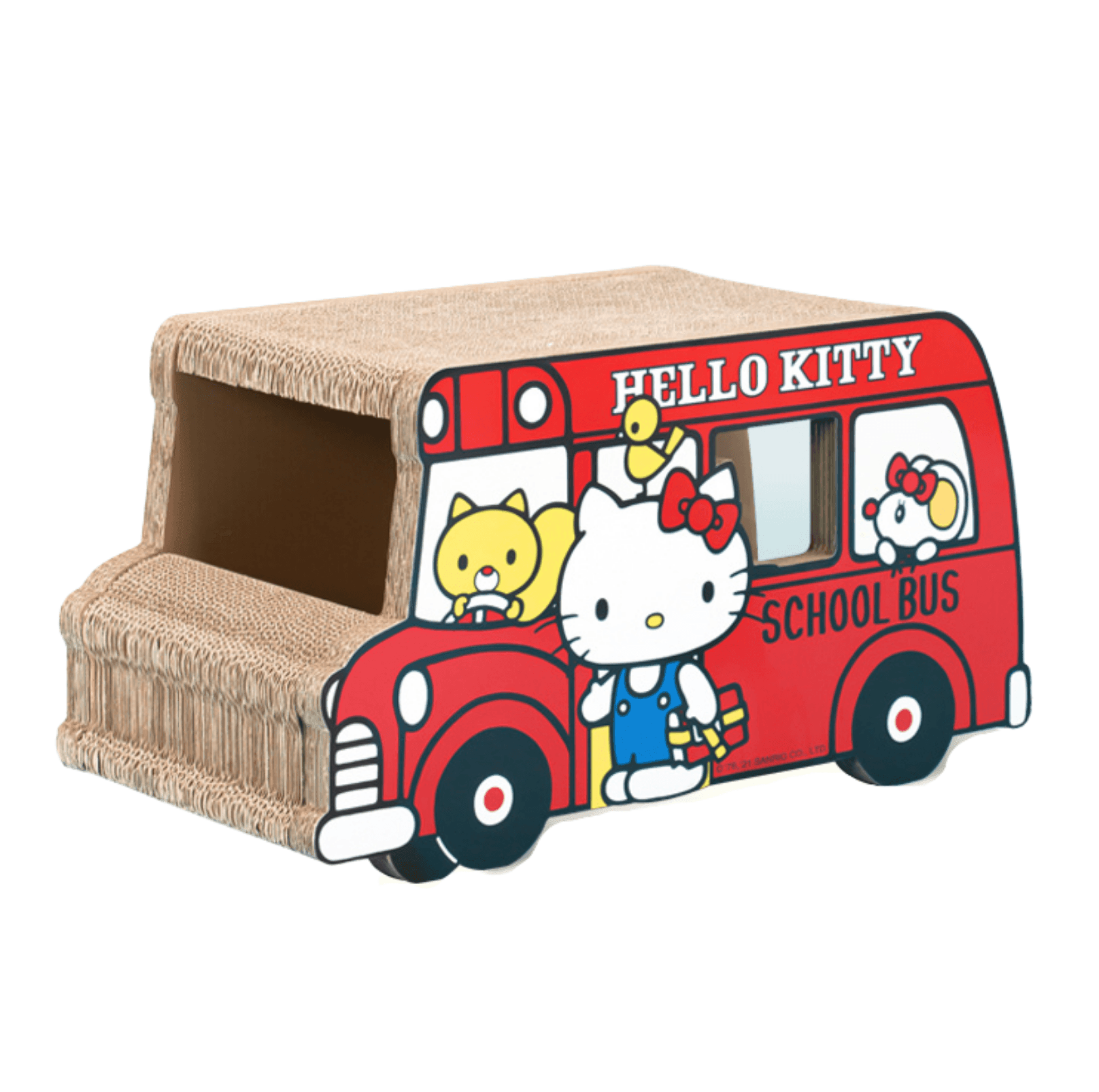 Hello Kitty Series School Bus Corrugated Paper Cat Scratcher