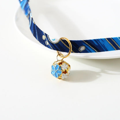 Japanese Style Adjustable Pet Flower Hollow Bell Collar - {{product.type}} - PawPawUp