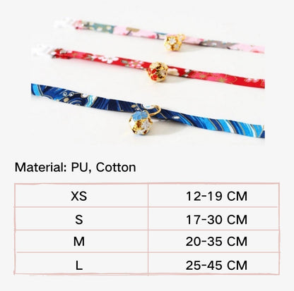 Japanese Style Adjustable Pet Flower Hollow Bell Collar - {{product.type}} - PawPawUp