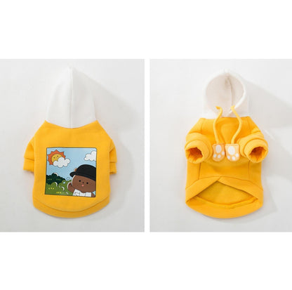 "Kindergarten Bear" Cartoon Pet T-shirt With Hood Pet Apparels - {{product.type}} - PawPawUp