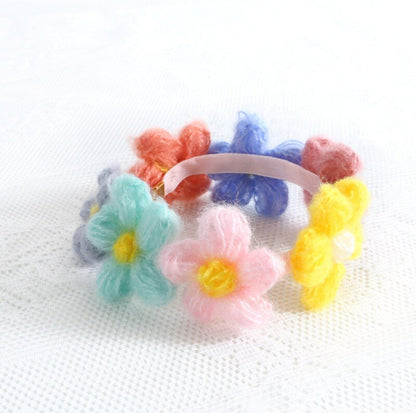 Knitting Gerbera Colourful Pet Collar - {{product.type}} - PawPawUp