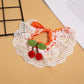 Lace Cherry Pet Bib Cat And Dog Accessories - {{product.type}} - PawPawUp
