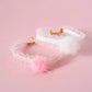 Lace Mink Fur Pompom Pet Necklace - {{product.type}} - PawPawUp