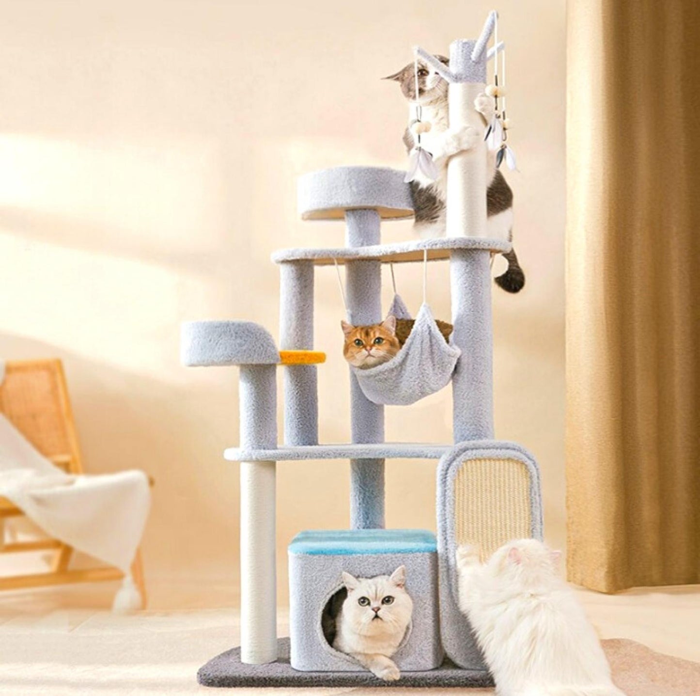 Laputo Palace Multi-functional Cat Tree | Scratching Posts & Lounging Areas - {{product.type}} - PawPawUp