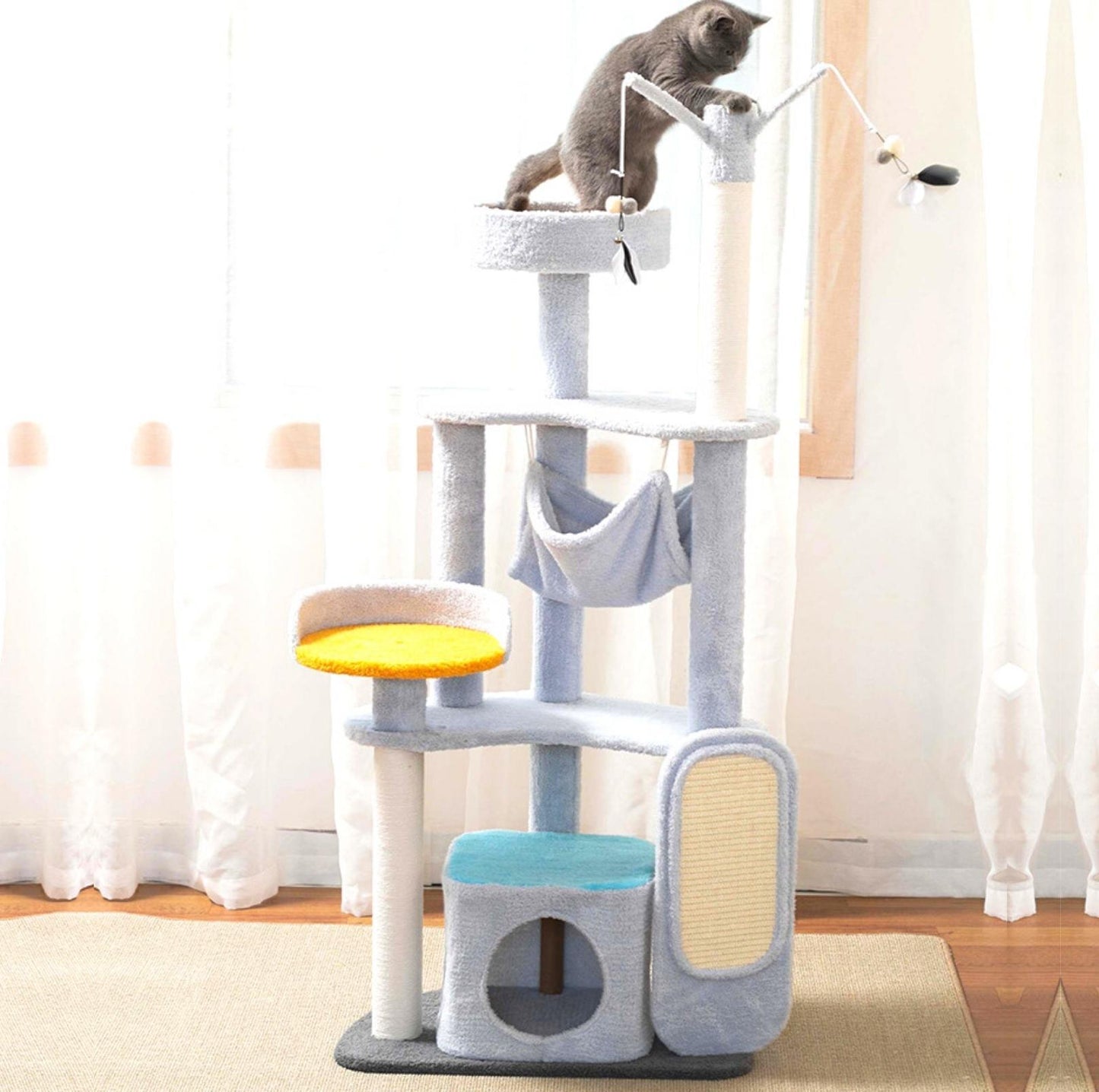 Laputo Palace Multi-functional Cat Tree | Scratching Posts & Lounging Areas - {{product.type}} - PawPawUp