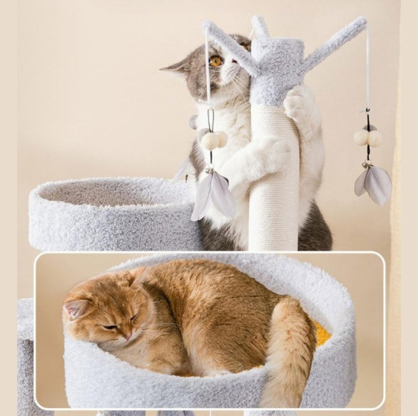 Laputo Palace Multi-functional Cat Tree | Scratching Posts & Lounging Areas - {{product.type}} - PawPawUp