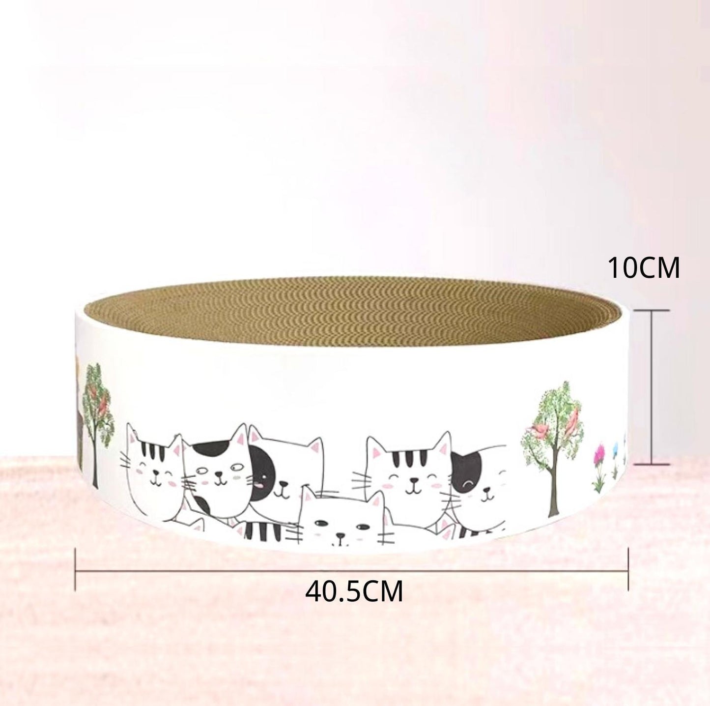 Large Cartoon Round Scratching Board Cat Scratcher - {{product.type}} - PawPawUp