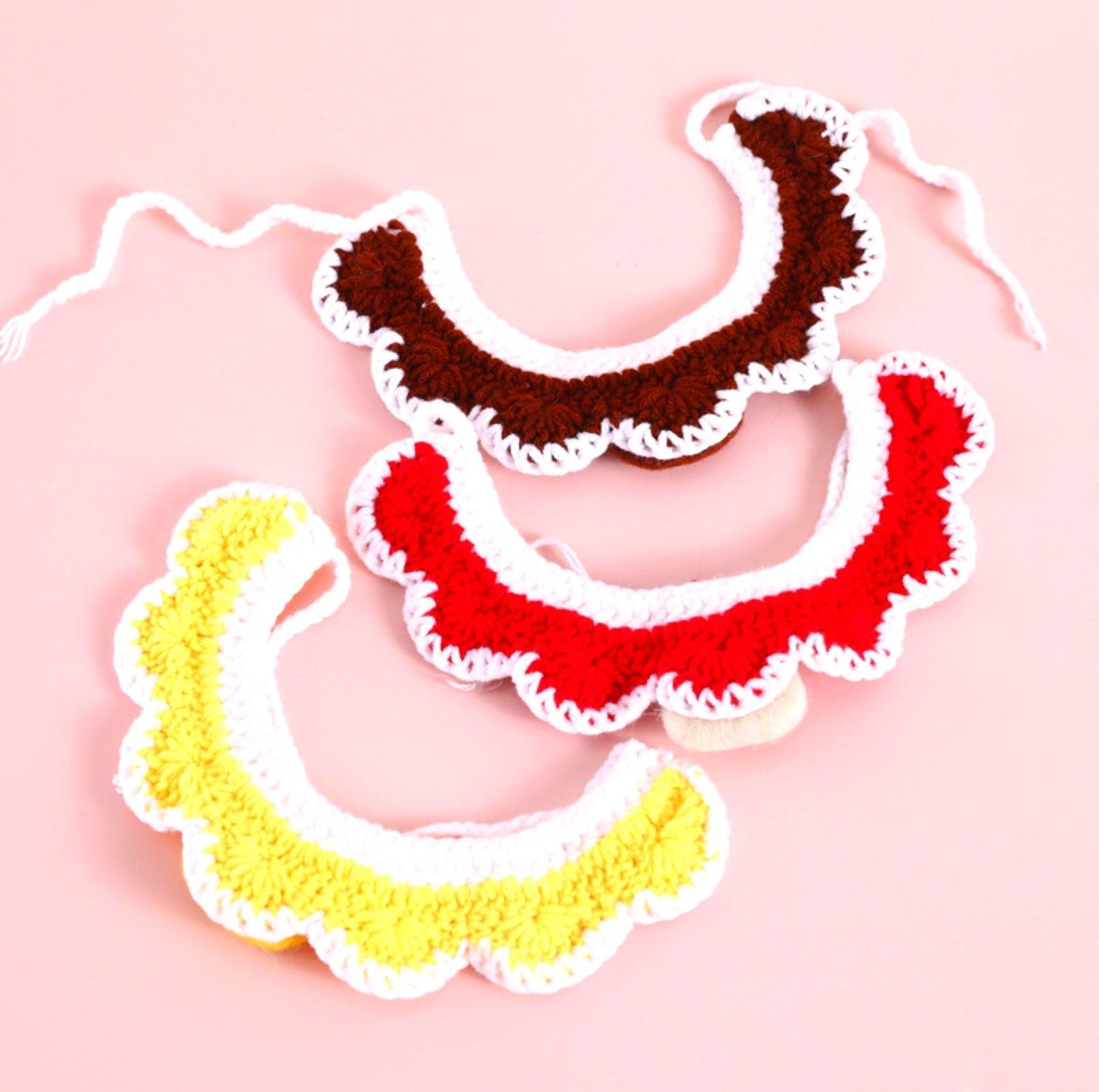 Little Animal Friends Style Knitted Woolen Bibs for Pets - {{product.type}} - PawPawUp